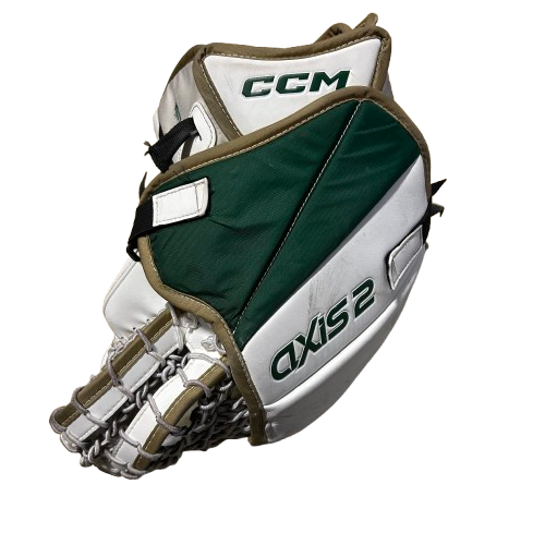 CCM Axis 2 - Gant de gardien de but Pro Stock d'occasion (blanc/vert)